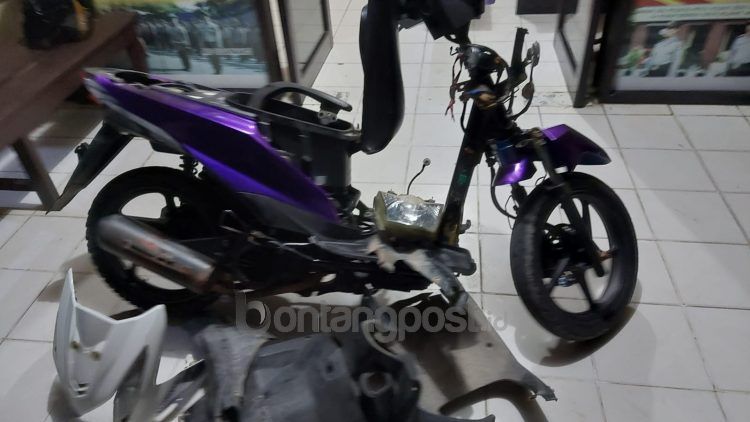 Motor yang dicuri tersangka. (Polsek Marangkayu)