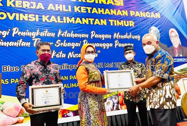 Wawali Najirah menerima penghargaan dari Gubernur Isran.