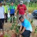Wali Kota Basri menanam pohon saat penutupan pelantikan Igornas Bontang.