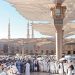 Antrean jemaah menuju Raudhah di Masjid Nabawi, Madinah, kemarin (14/6). Tahun ini pemerintah Saudi menerapkan kebijakan harus mendaftar terlebih dahulu untuk masuk Raudhah. (MEDIA CENTER HAJI)