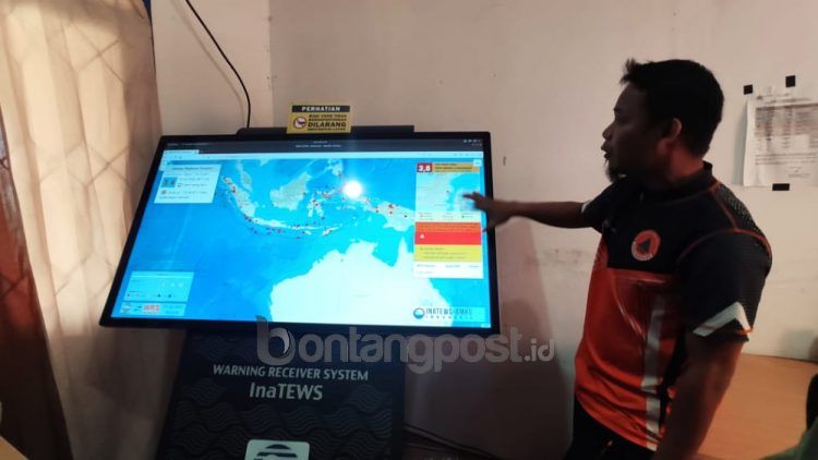 Gempa bermagnitudo 3,8 SR terjadi di 65 kilometer Timur Laut dari arah Bontang (Nasrullah/bontangpost.id)