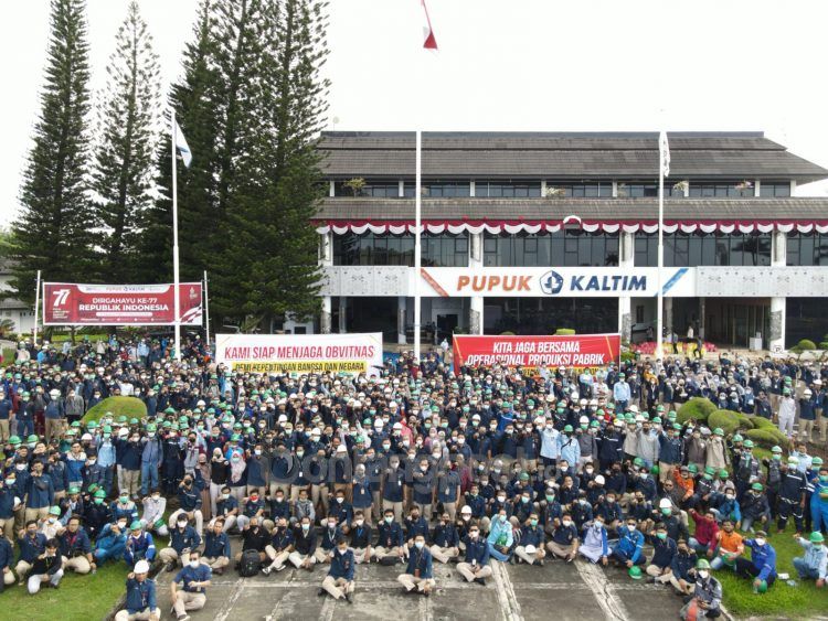 Seluruh karyawan Pupuk Kaltim menyatakan sikap tegas dan komitmen untuk terus menjaga perusahaan dari segala potensi ancaman dan gangguan