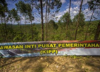 Kawasan Inti Pusat Pemerintahan (KIPP) Ibu Kota Negara (IKN) Nusantara. (Bayu Pratama S./Antara)