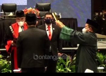 Hasanudin Mas’ud Dilantik sebagai Ketua DPRD Kaltim, Gubernur dan Wagub Tak Hadir