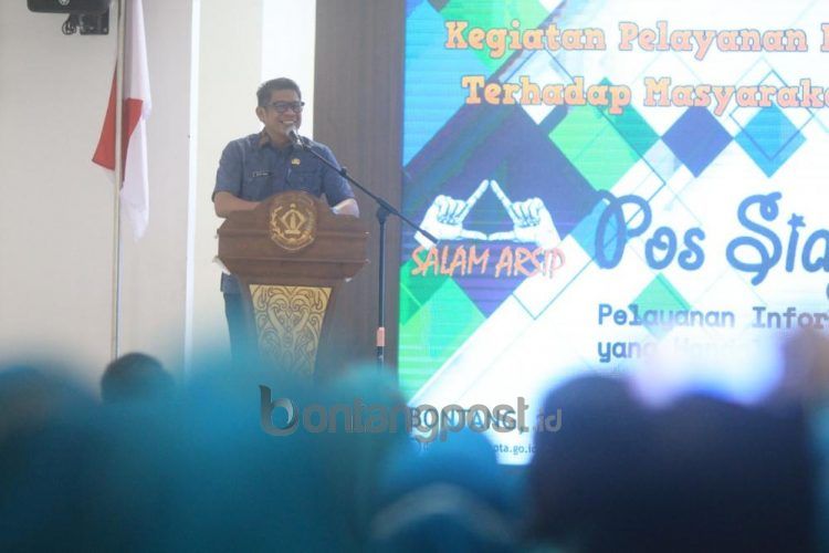 Wali Kota Bontang Basri Rase saat membuka kegiatan sosialisasi Pos Siaga Hebat yang digelar DPK Bontang.