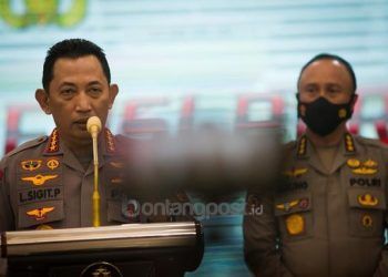 Kapolri Jendral Listyo Sigit mengatakan pihaknya tengah mencari keberadaan Ismail Bolong, mantan anggota Polresta Samarinda, Kalimantan Timur. (Foto: cnnindonesia/adiibrahim)