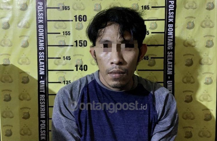 Tersangka ditahan di Mapolsek Bontang Selatan