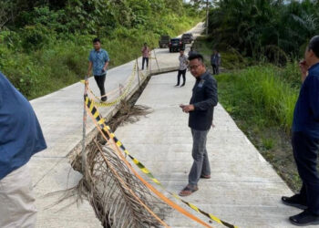 Baru 3 Bulan, Jalan Senilai Rp 15 Miliar Patah