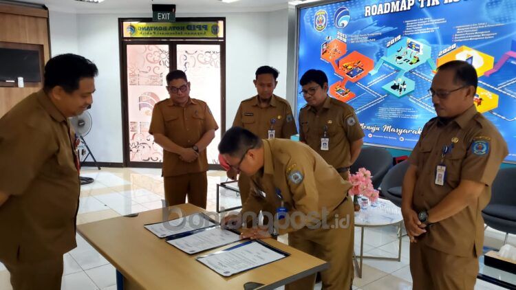 Sejumlah pejabat definitif Diskominfo dilantik (Lutfi/bontangpost.id)