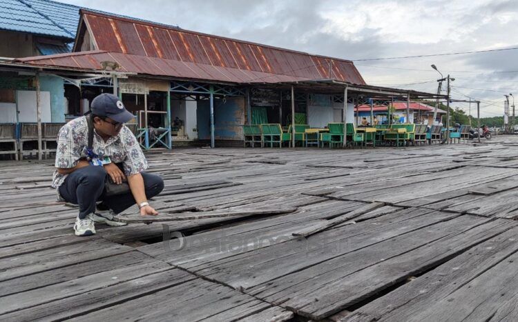 Jembatan rusak di Bontang Kuala perlu perbaikan (Nasrullah/bontangpost.id)
