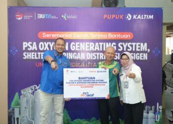 Pupuk Kaltim Serahkan Bantuan PSA Oxygen Generating System kepada Rumah Sakit Medika Utama Manggar