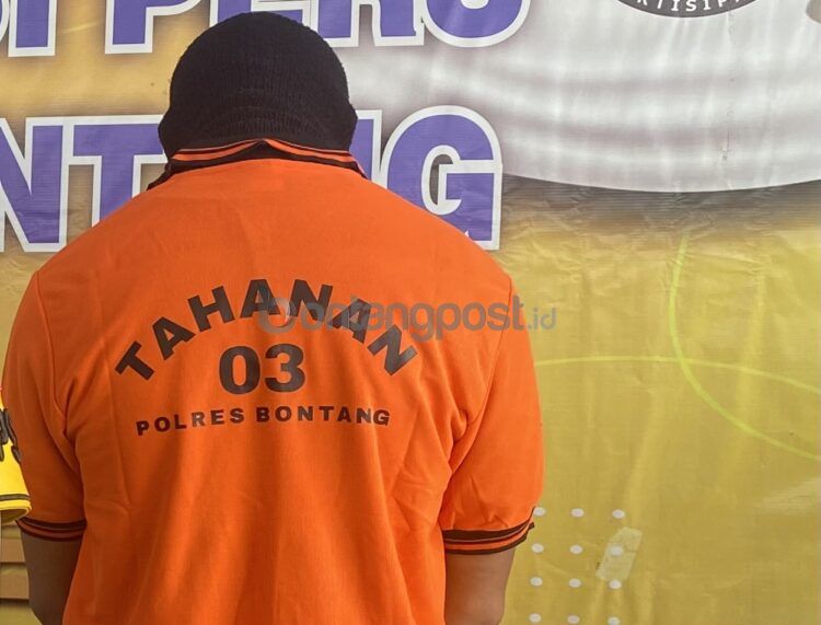 Tersangka jambret ditahan di Mapolres Bontang (Yulianti Basri/bontangpost.id)
