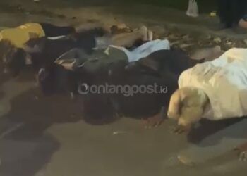 Kedapatan Mabuk, 10 Remaja di Satimpo Dihukum Petugas Gabungan