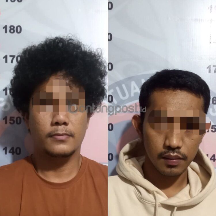 MRS (kiri) dan AIG (kanan) kini mendekam di penjara usai kedapatan mengedarkan sabu