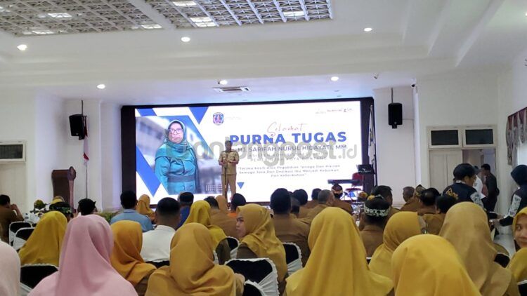 Wali Kota Basri hadiri purna tugas pejabat Pemkot Bontang (Lutfi/bontangpost.id)