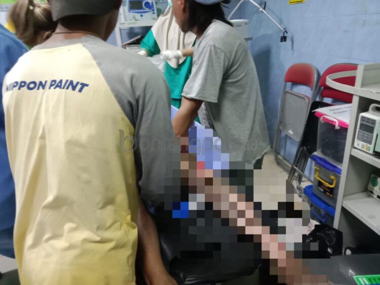 Pekerja bangunan di Gunung Telihan jalani perawatan intensif di RSUD Taman Husada Bontang (ist)