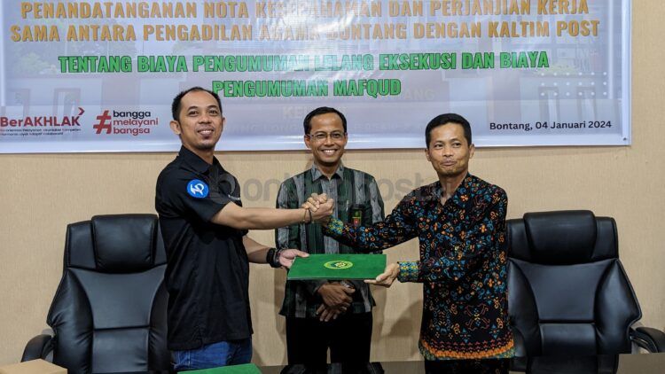 Pengadilan Agama Bontang menggandeng Kaltim Post untuk memperlancar tugas-tugas kepaniteraan