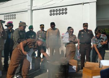 Tiga Ribuan Surat Suara Rusak di Bontang Dimusnahkan