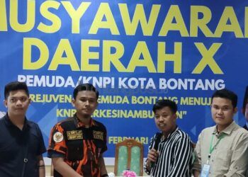 Febri KJ Terpilih Aklamasi sebagai Ketua KNPI Bontang