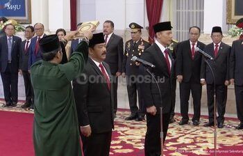 Jokowi Lantik AHY Jadi Menteri ATR/BPN, Hadi Tjahjanto Menko Polhukam