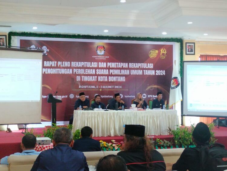 Penetapan rekapitulasi penghitungan perolehan suara oleh KPU Bontang (Jelita/bontangpost.id)