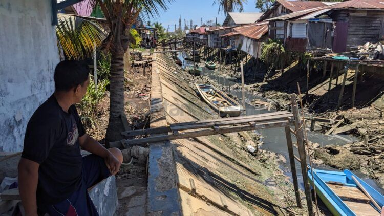 Lokasi meninggalnya bocah di Guntung akibat tenggelam