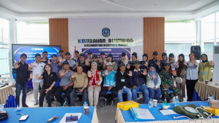 Bimbingan teknis atau pembekalan Satgas Anti Narkoba di kantor Kelurahan Belimbing