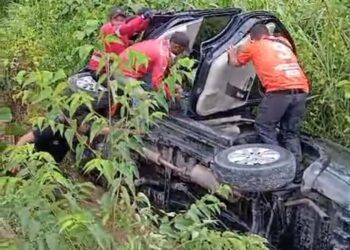 Empat Staf Kemenag Bontang Kecelakaan di Jalan Poros Bontang, Alami Luka-luka