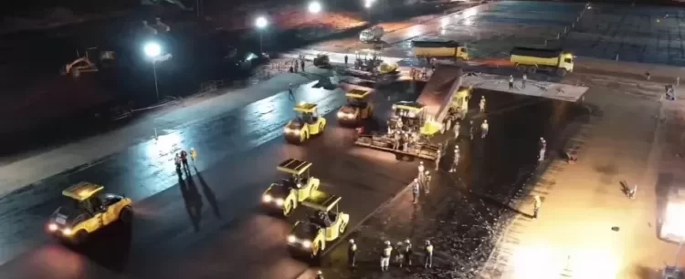 Salah satu proyek IKN yang terkendala cuaca, Bandara VVIP IKN di Kecamatan Penajam, Kabupaten Penajam Paser Utara (PPU).
