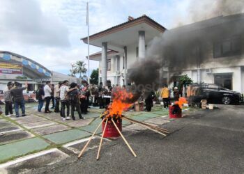 166,30 Gram Sabu hingga Miras di Bontang Dimusnahkan
