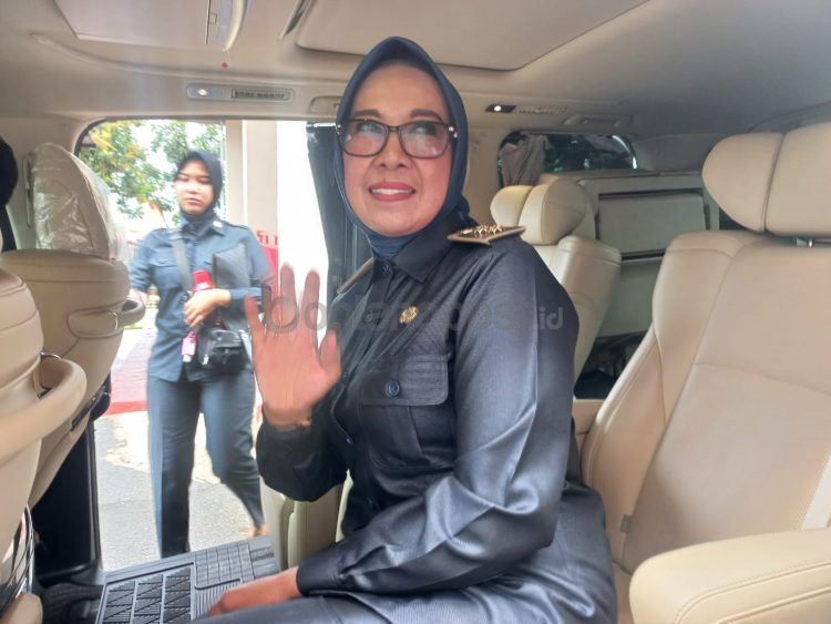 Bakal calon wali kota Najirah saat ditemui usai mengikuti kegiatan Apel Gelar Pasukan Operasi Mantap Praja, di Mapolres Bontang, Jumat (23/8/2024).