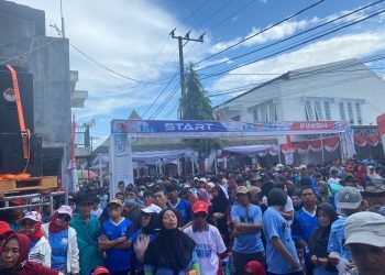 Ribuan Masyarakat Padati Deklarasi Basri Rase dan Chusnul Dhihin