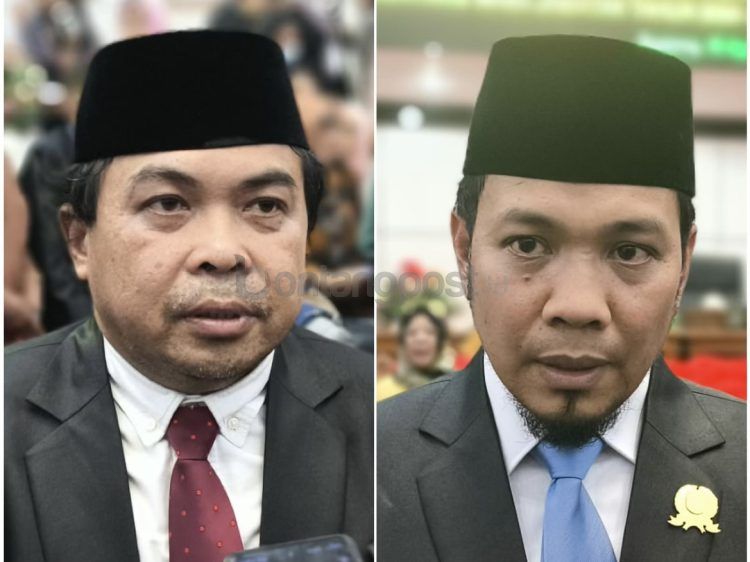 Agus Haris (kiri) dan Muhammad Aswar (kanan) berencana akan mundur dalam waktu dekat karena akan mengikuti kontestasi Pilkada Bontang (Nasrullah/bontangpost.id)
