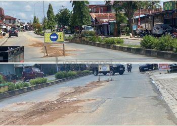 Jalan RE Martadinata Loktuan Alami Kerusakan, Diduga karena Sering Dilalui Truk Besar