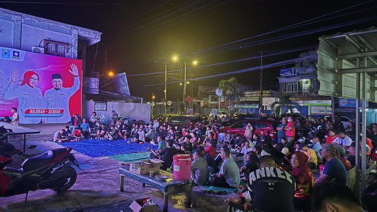 TIm Najirah-Aswar menggelar nobar Timnas Indonesia Vs Arab Saudi (ist Komkom)