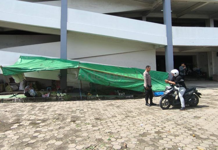 Lokasi penikaman pedagang Pasar Taman Rawa Indah. (Nasrullah/Bontang Post)