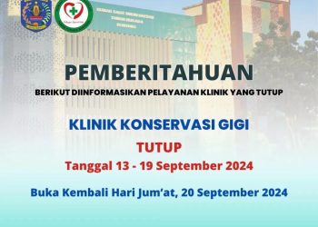 RSUD Bontang Tutup Layanan Klinik Konservasi Gigi Selama Sepekan