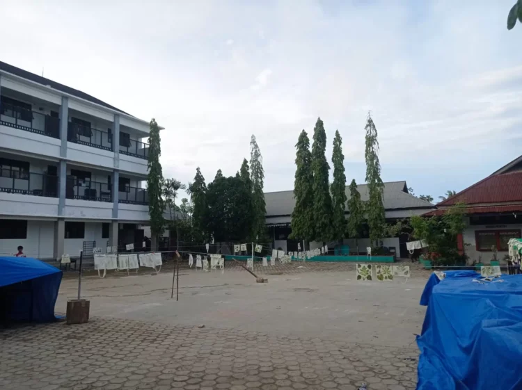 Pembangunan di SMP 2 Bontang tahun ini menyasar untuk aspek taman.