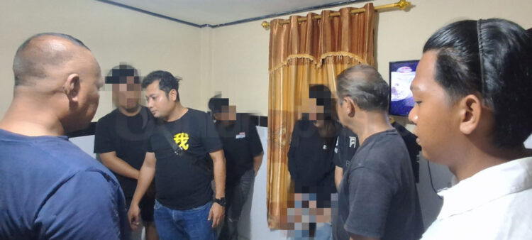 Tersangka diringkus di sebuah kamar hotel di Tanjung Laut Indah