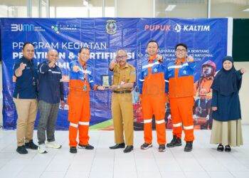 Perkuat Kompetensi Industri, 30 Warga Bontang Ikuti Pelatihan dan Sertifikasi Ahli K3 Umum Pupuk Kaltim