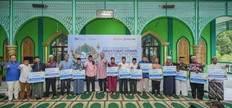 32 masjid dan musala di Bontang menerima bantuan dari Pupuk Kaltim, dengan total Rp280 juta.