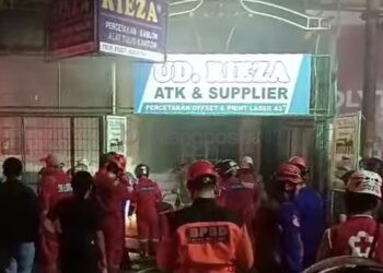 Toko ATK di Jalan Ahmad Yani Terbakar, Diduga Korsleting Listrik