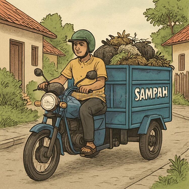 Ilustrasi motor sampah.