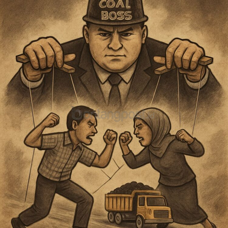 Ilustrasi hauling batu bara.