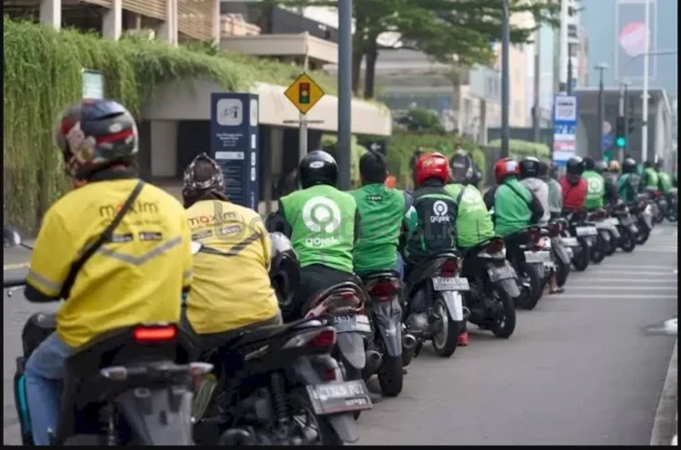 Ilustrasi ojek online.