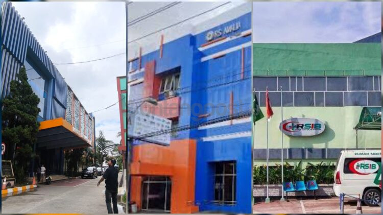 Tiga rumah sakit di Bontang yang mendapat peringkat merah Properlink Daerah.