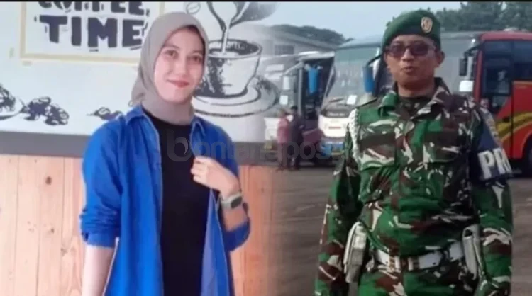 Astri Gustina Ayu Yolanda (kiri), istri dari anggota TNI Serma Tengku Dian Anugerah (kanan). (FOTO: IST)
