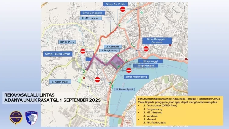 Beberapa ruas jalan dari dan menuju kantor DPRD Kaltim di Jalan Teuku Umar Kecamatan Sungai Kunjang akan ditutup dan dialihkan menghadapi aksi demo, Senin (1/9). (DOK/KP)