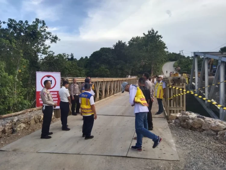 Jembatan Sungai Busui di Kabupaten Paser yang ambruk awal 2025 ini baru akan kembali dibangun pada 2026. (ISTIMEWA)