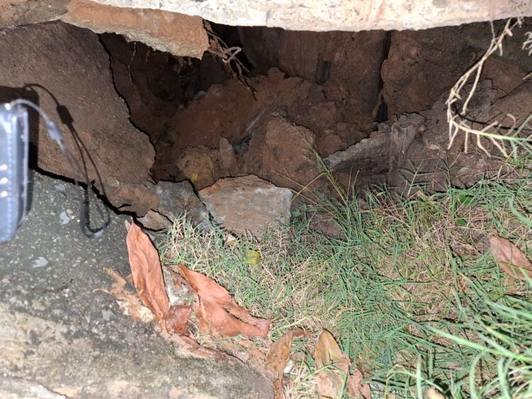 Kondisi rumah di BSD yang mengalami ambruk akibat tanah longsor